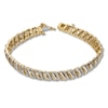 Thumbnail Image 1 of Previously Owned Diamond Bracelet 2 ct tw Round/Baguette 10K Yellow Gold 7&quot;