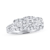 Thumbnail Image 1 of Previously Owned THE LEO Diamond Three-Stone Engagement Ring 1-1/3 ct tw Princess & Round-cut 14K White Gold