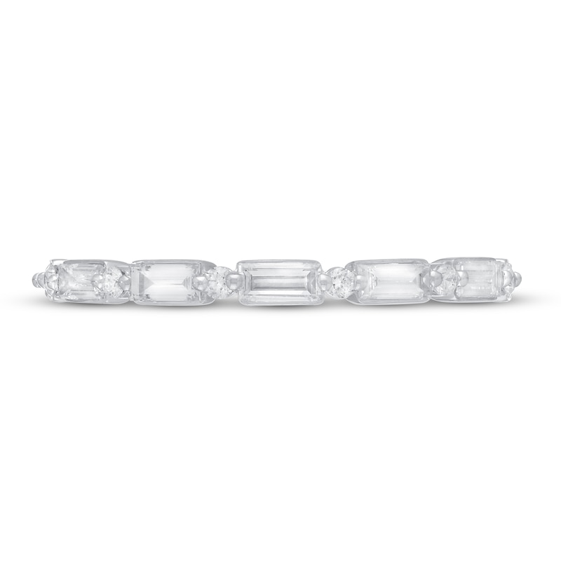 Main Image 3 of Previously Owned Neil Lane Premiere Diamond Anniversary Ring 1/2 ct tw Baguette/Round 14K White Gold