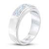 Thumbnail Image 1 of Previously Owned Men's THE LEO First Light Diamond Wedding Band 1 ct tw Round-cut 14K White Gold
