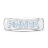 Thumbnail Image 2 of Previously Owned Men's THE LEO First Light Diamond Wedding Band 1 ct tw Round-cut 14K White Gold