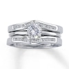 Thumbnail Image 2 of Previously Owned Diamond Enhancer Ring 1/4 ct tw Round-cut 14K White Gold - Size 10