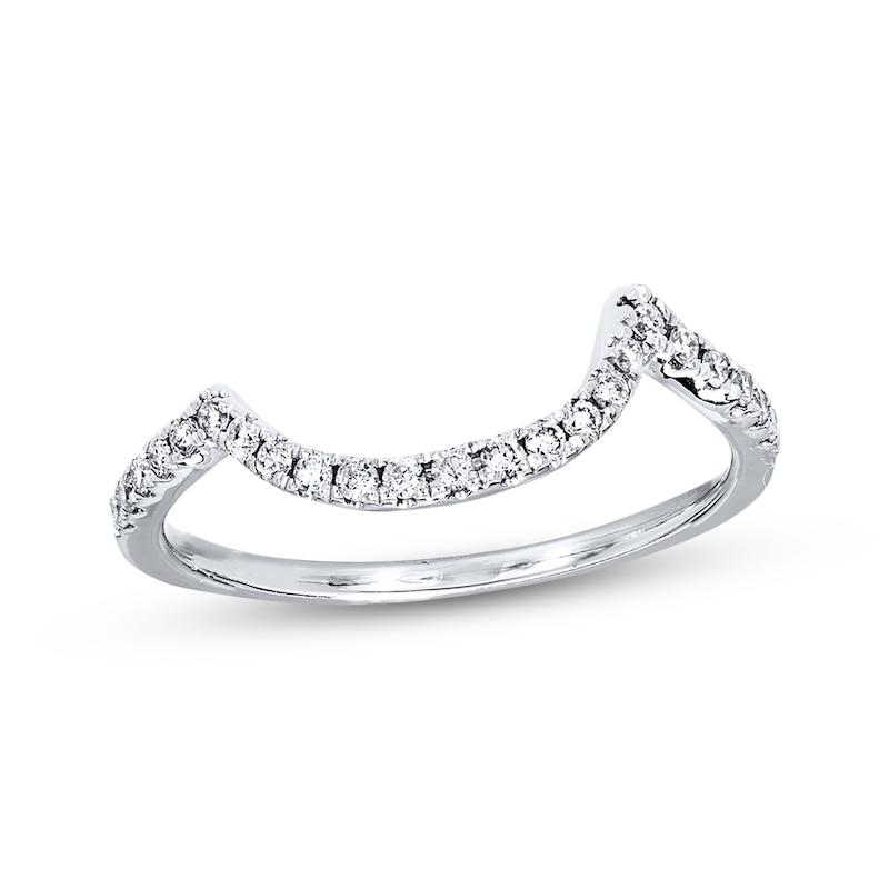 Main Image 1 of Previously Owned Diamond Wedding Band 1/5 ct tw Round-cut 14K White Gold - Size 4.25