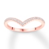 Thumbnail Image 0 of Previously Owned Diamond Wedding Band 1/8 ct tw Round-cut 14K Rose Gold - Size 10.5