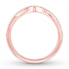 Thumbnail Image 1 of Previously Owned Diamond Wedding Band 1/8 ct tw Round-cut 14K Rose Gold - Size 10.5
