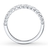 Thumbnail Image 1 of Previously Owned Diamond Wedding Band 3/8 ct tw Round-cut 14K White Gold - Size 4.5