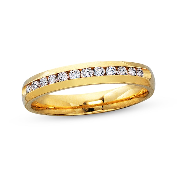 Previously Owned Diamond Anniversary Band 1/4 ct tw Round-cut 14K Yellow Gold - Size 4