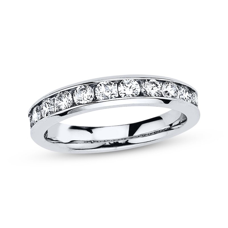 Previously Owned Diamond Anniversary Band 1 ct tw Round-Cut 10K White Gold - Size 4.75