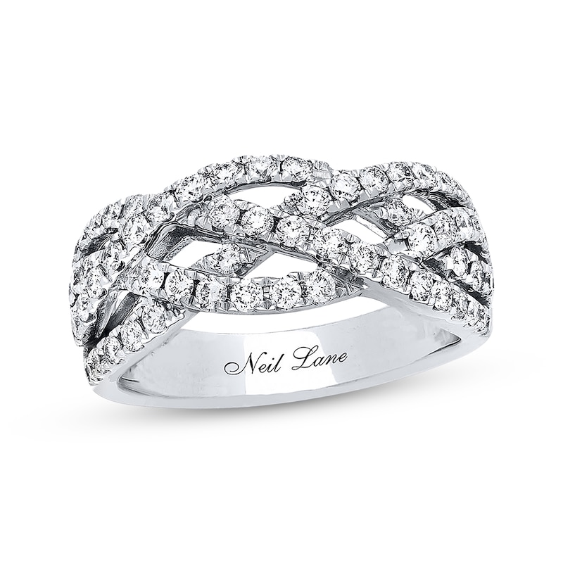 Previously Owned Neil Lane Round-Cut Diamond Anniversary Band 1 carat tw 14K White Gold - Size 10