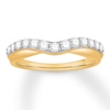 Thumbnail Image 0 of Previously Owned Diamond Contour Ring 1/2 carat tw Round 14K Yellow Gold - Size 9.5