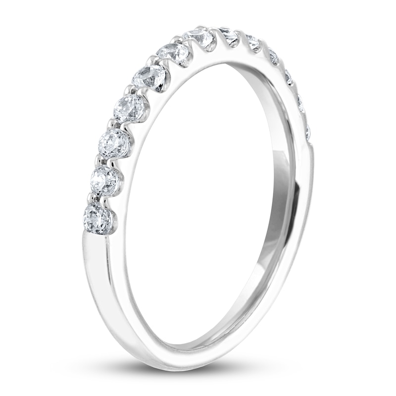 Previously Owned THE LEO Diamond Anniversary Ring 3/8 ct tw Round-cut 14K White Gold - Size 4