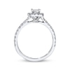 Thumbnail Image 2 of Previously Owned Neil Lane Engagement Ring 7/8 ct tw Princess & Round-cut Diamonds 14K White Gold - Size 11.5