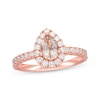 Thumbnail Image 1 of Previously Owned Neil Lane Morganite Engagement Ring 5/8 ct tw Pear & Round-cut 14K Rose Gold - Size 11