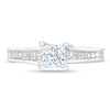 Thumbnail Image 3 of Previously Owned Diamond Engagement Ring 1 ct tw Princess-cut 14K White Gold - Size 9.5