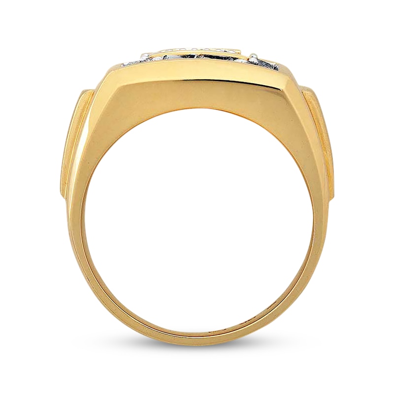 Previously Owned Men's Diamond Ring 1 ct tw Round-Cut 14K Yellow Gold - Size 13