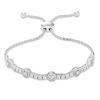 Thumbnail Image 1 of Previously Owned Diamond Bolo Bracelet 1/5 ct tw Round-cut Sterling Silver