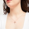 Thumbnail Image 3 of Previously Owned Le Vian Diamond Cross Necklace 1/2 ct tw 14K Strawberry Gold 18"