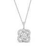 Thumbnail Image 1 of Previously Owned Center of Me Diamond Necklace 1 ct tw 14K White Gold 18&quot;