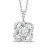 Thumbnail Image 1 of Previously Owned Center of Me Diamond Necklace 1/2 ct tw 10K White Gold 18&quot;