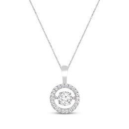 Previously Owned Unstoppable Love Necklace 1/2 ct tw Round-cut Diamond 10K White Gold 19&quot;