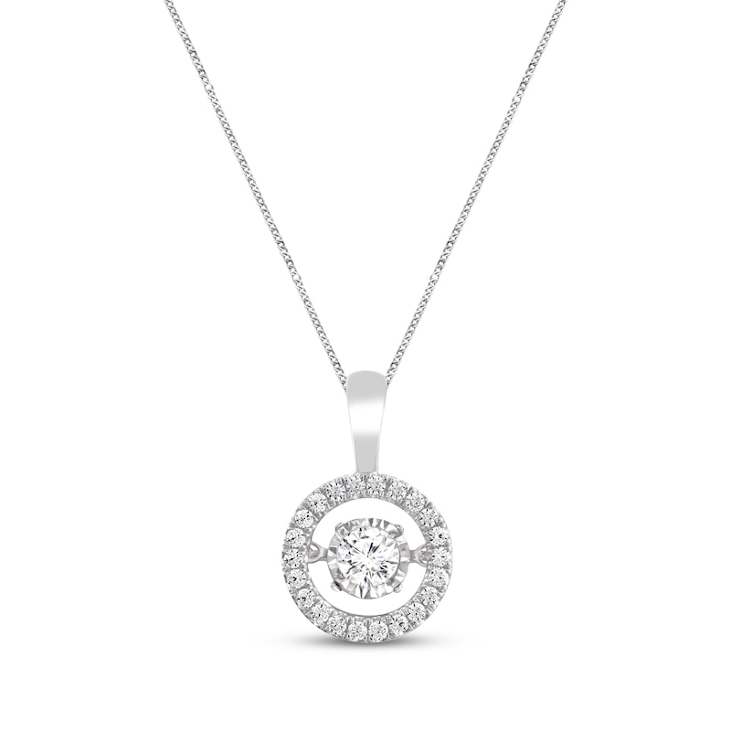 Main Image 1 of Previously Owned Unstoppable Love Necklace 1/2 ct tw Round-cut Diamond 10K White Gold 19&quot;