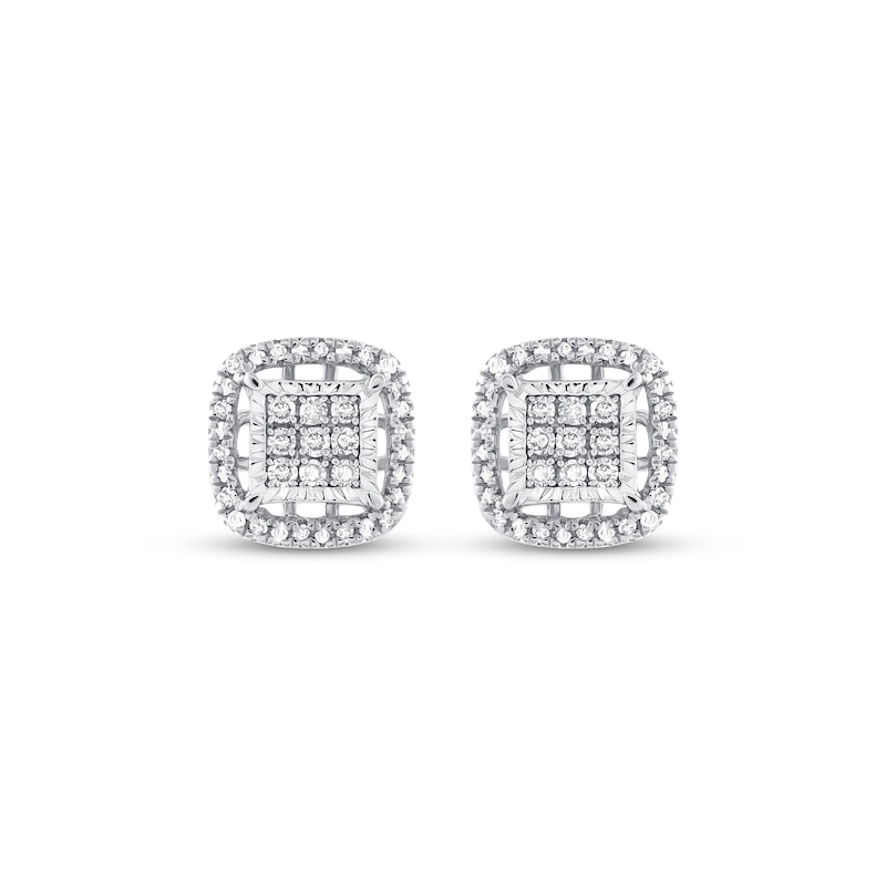 Previously Owned  Stud Earrings 1/4 ct tw Round-cut Diamond Sterling Silver
