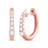 Thumbnail Image 0 of Previously Owned  Hoop Earrings 1/5 ct tw 10K Round-cut Diamond Rose Gold