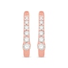 Thumbnail Image 1 of Previously Owned  Hoop Earrings 1/5 ct tw 10K Round-cut Diamond Rose Gold