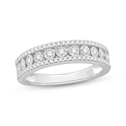 Previously Owned Diamond Anniversary Ring 1/3 ct tw Round-cut 10K White Gold