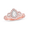 Thumbnail Image 1 of Previously Owned Diamond Engagement Ring 3/4 ct tw Pear & Round 14K Rose Gold