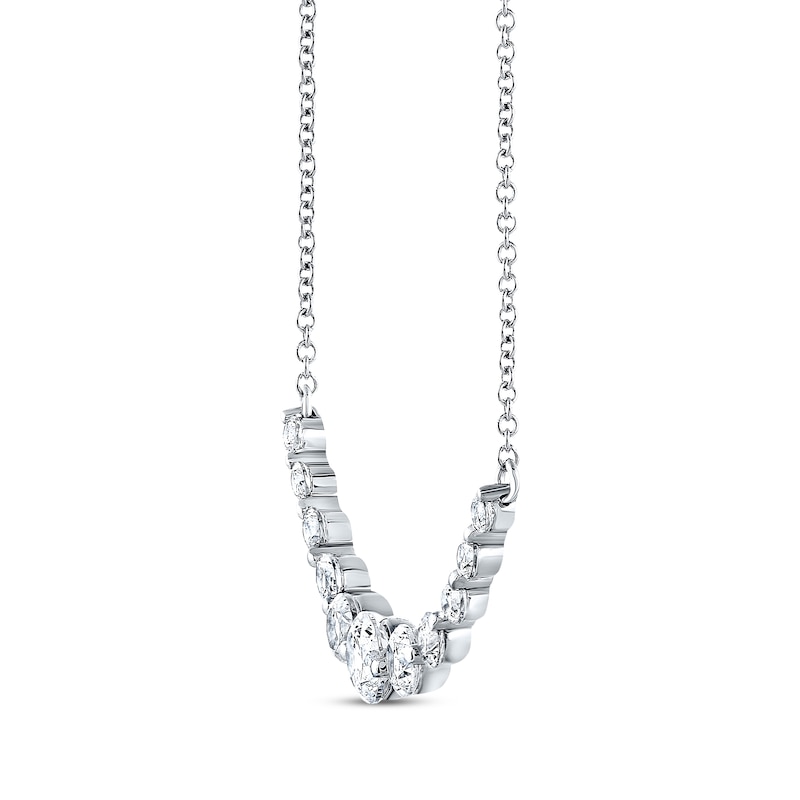 Main Image 2 of Previously Owned THE LEO Diamond Necklace 1 ct tw Round-cut Diamonds 14K White Gold