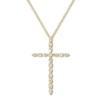 Thumbnail Image 1 of Previously Owned Diamond Cross Necklace 1/5 ct tw Round-cut 10K Yellow Gold