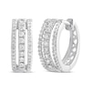 Thumbnail Image 0 of Previously Owned Diamond Hoop Earrings 1/4 ct tw Round-cut 10K White Gold