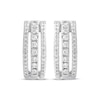 Thumbnail Image 1 of Previously Owned Diamond Hoop Earrings 1/4 ct tw Round-cut 10K White Gold