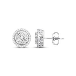 Previously Owned Diamond Earrings 1/2 ct tw Round-cut 10K White Gold