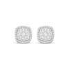 Thumbnail Image 2 of Previously Owned Diamond Stud Earrings 1/2 ct tw Round-cut Sterling Silver