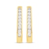 Thumbnail Image 2 of Previously Owned Diamond Hoop Earrings 1/4 ct tw 10K Yellow Gold