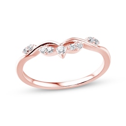 Previously Owned Diamond Contour Ring 1/8 ct tw 14K Rose Gold