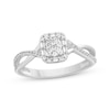 Thumbnail Image 0 of Previously Owned Diamond Promise Ring 1/4 ct tw Round/Baguette 10K White Gold