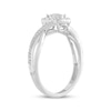 Thumbnail Image 1 of Previously Owned Diamond Promise Ring 1/4 ct tw Round/Baguette 10K White Gold