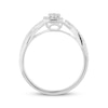 Thumbnail Image 3 of Previously Owned Diamond Promise Ring 1/4 ct tw Round/Baguette 10K White Gold