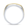 Thumbnail Image 2 of Previously Owned Men's Diamond Wedding Band 1/4 ct tw Round-cut 10K Two-Tone Gold