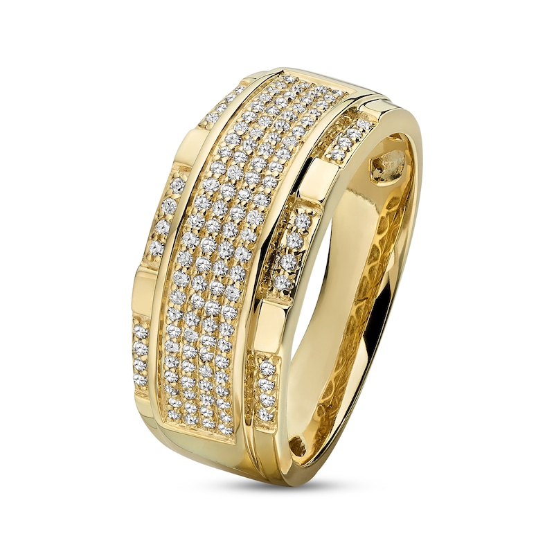 Main Image 2 of Previously Owned Men's Band 1/2 ct tw Diamonds 10K Yellow Gold