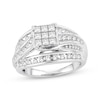 Thumbnail Image 0 of Previously Owned Diamond Engagement Ring 1 ct tw Princess & Round 10K White Gold