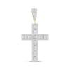 Thumbnail Image 1 of Previously Owned Men's Diamond Cross Pendant 1-1/2 ct tw Round/Baguette 10K Yellow Gold