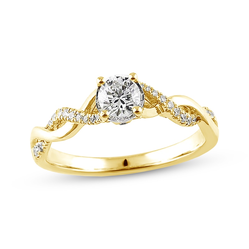Previously Owned Diamond Engagement Ring 1/2 ct tw Round-cut 14K Yellow Gold