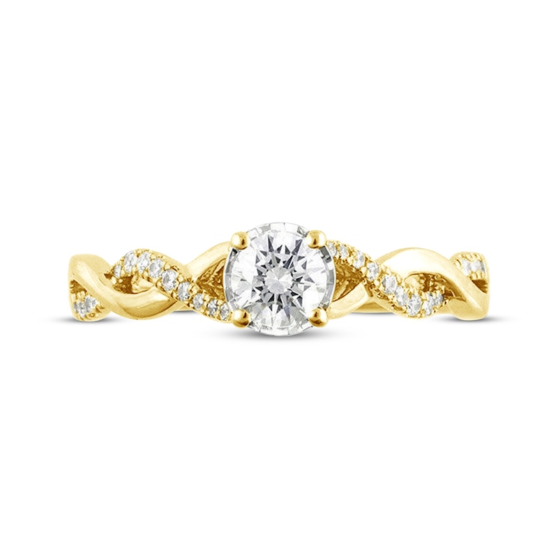 Previously Owned Diamond Engagement Ring 1/2 ct tw Round-cut 14K Yellow Gold