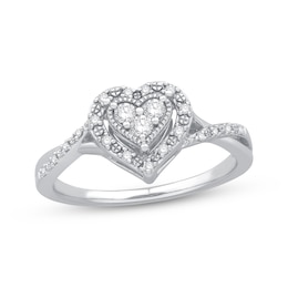 Previously Owned Diamond Heart Ring 1/5 ct tw Sterling Silver