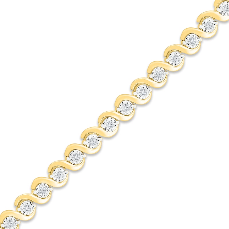 Main Image 1 of Previously Owned Diamond Bracelet 1/2 ct tw 10K Yellow Gold 7&quot;