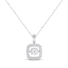 Thumbnail Image 1 of Previously Owned Unstoppable Love Necklace 1 ct tw Round-cut 14K White Gold 19&quot;